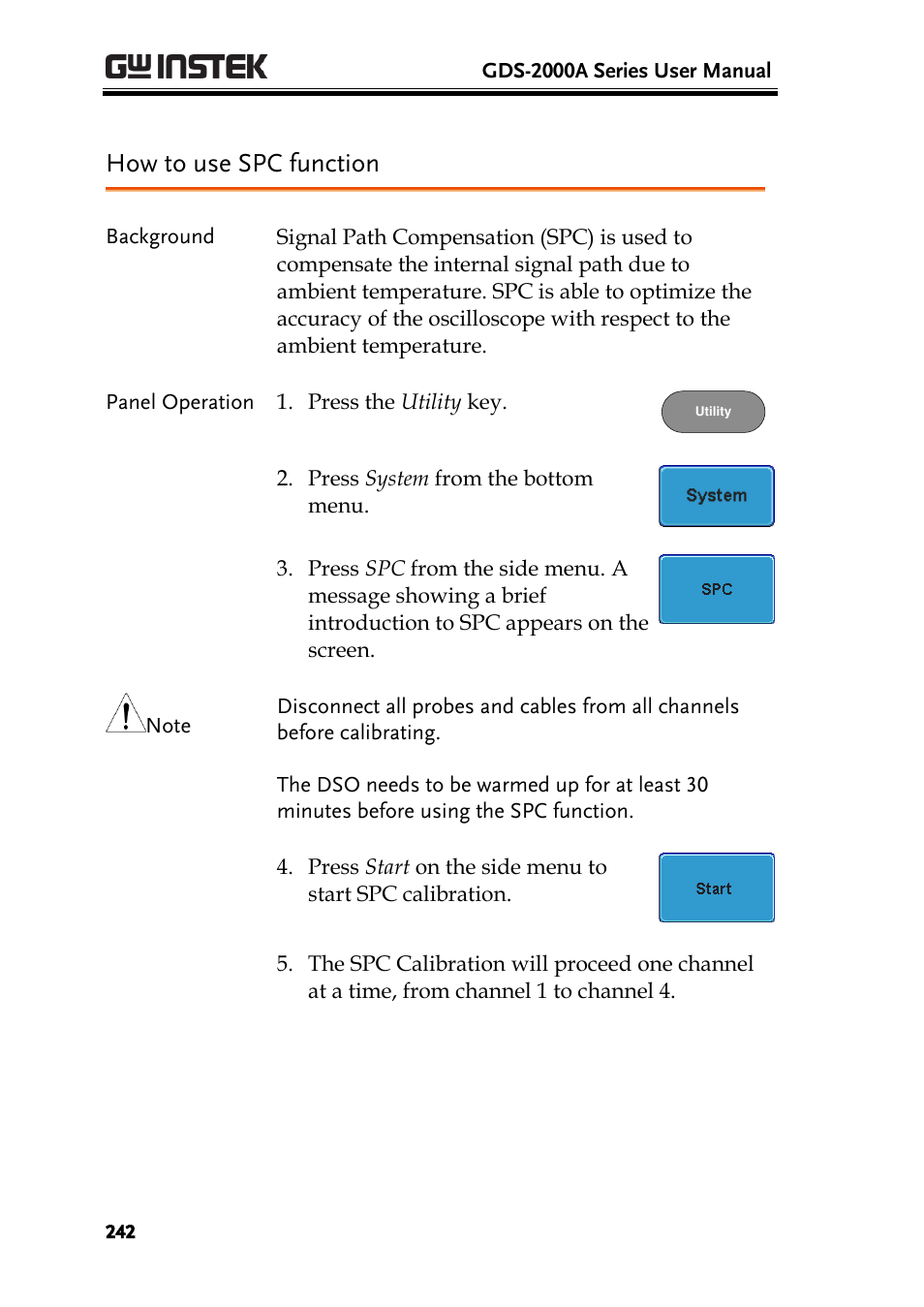 How to use spc function | GW Instek GDS-2000A series User Manual User Manual | Page 242 / 261