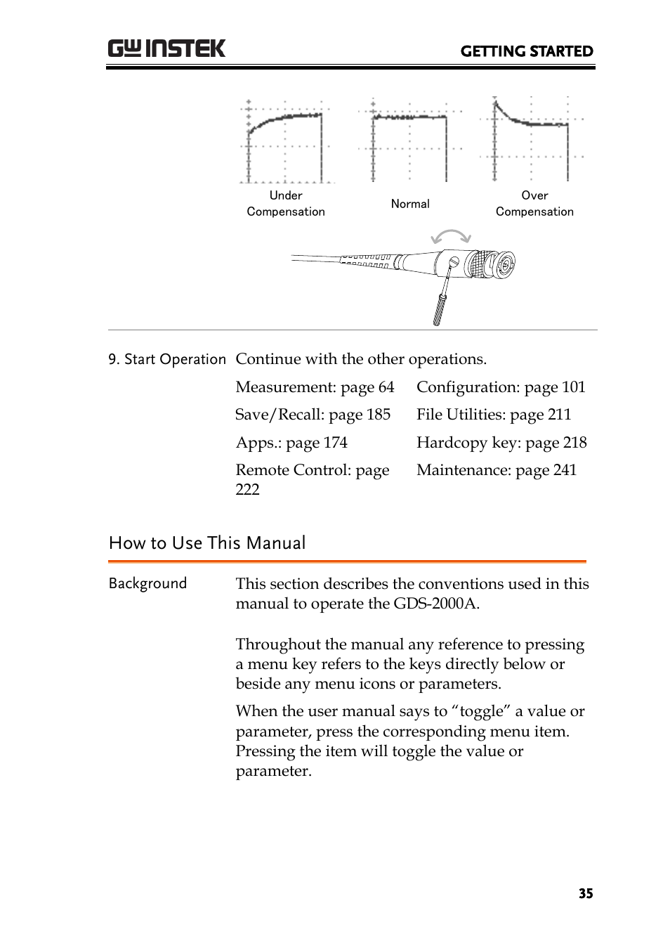 How to use this manual | GW Instek GDS-2000A series User Manual User Manual | Page 35 / 261
