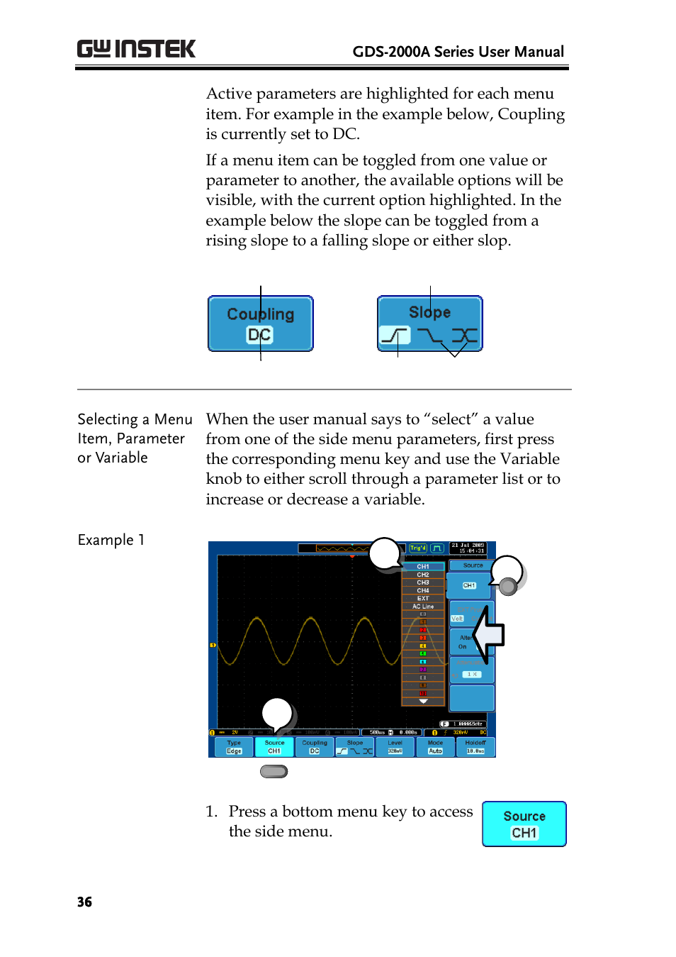 GW Instek GDS-2000A series User Manual User Manual | Page 36 / 261