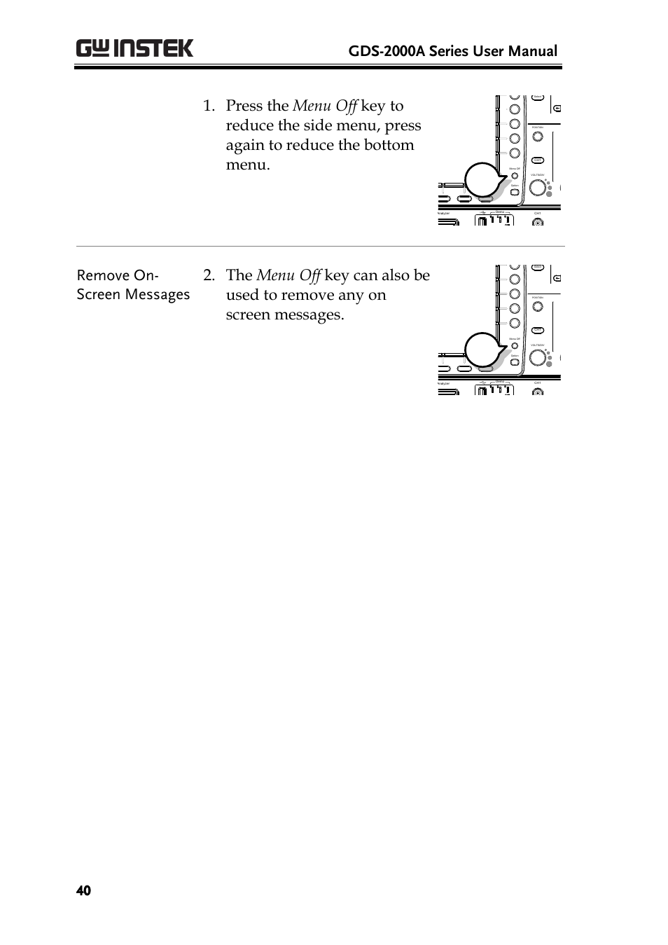 Gds-2000a series user manual | GW Instek GDS-2000A series User Manual User Manual | Page 40 / 261