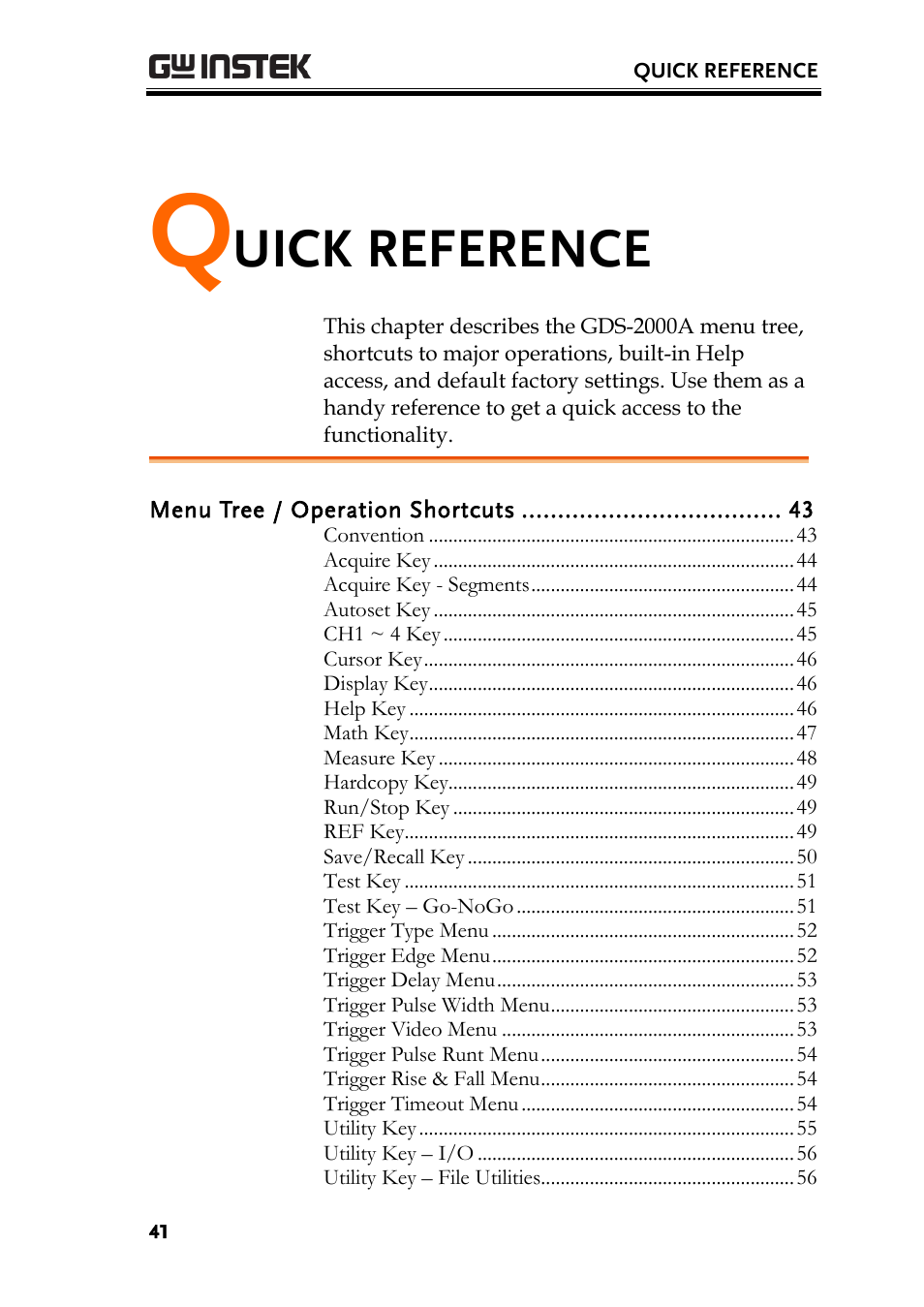 Uick reference | GW Instek GDS-2000A series User Manual User Manual | Page 41 / 261