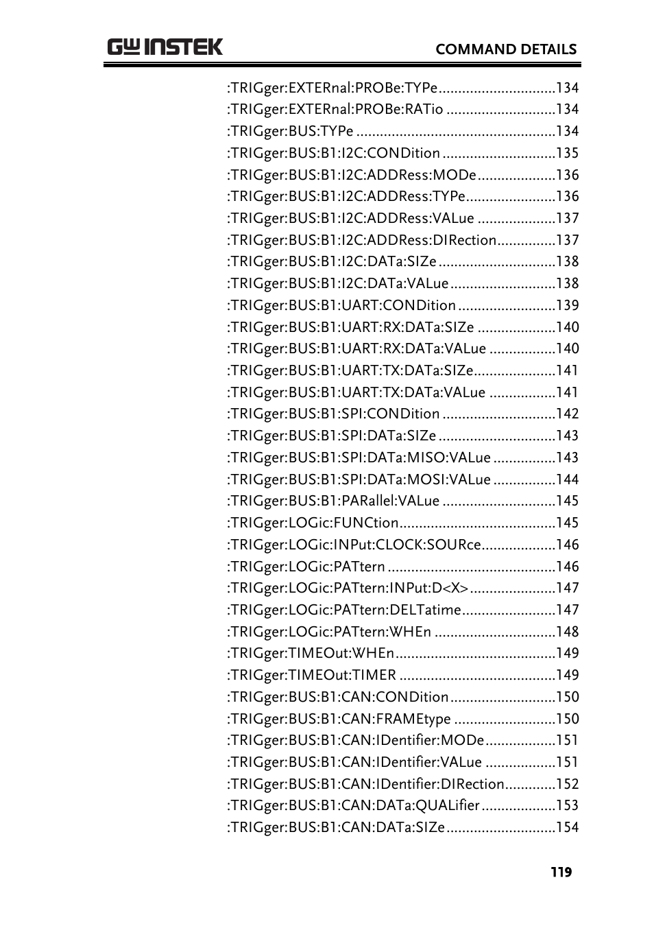 GW Instek GDS-2000A series Programming Manual User Manual | Page 119 / 272
