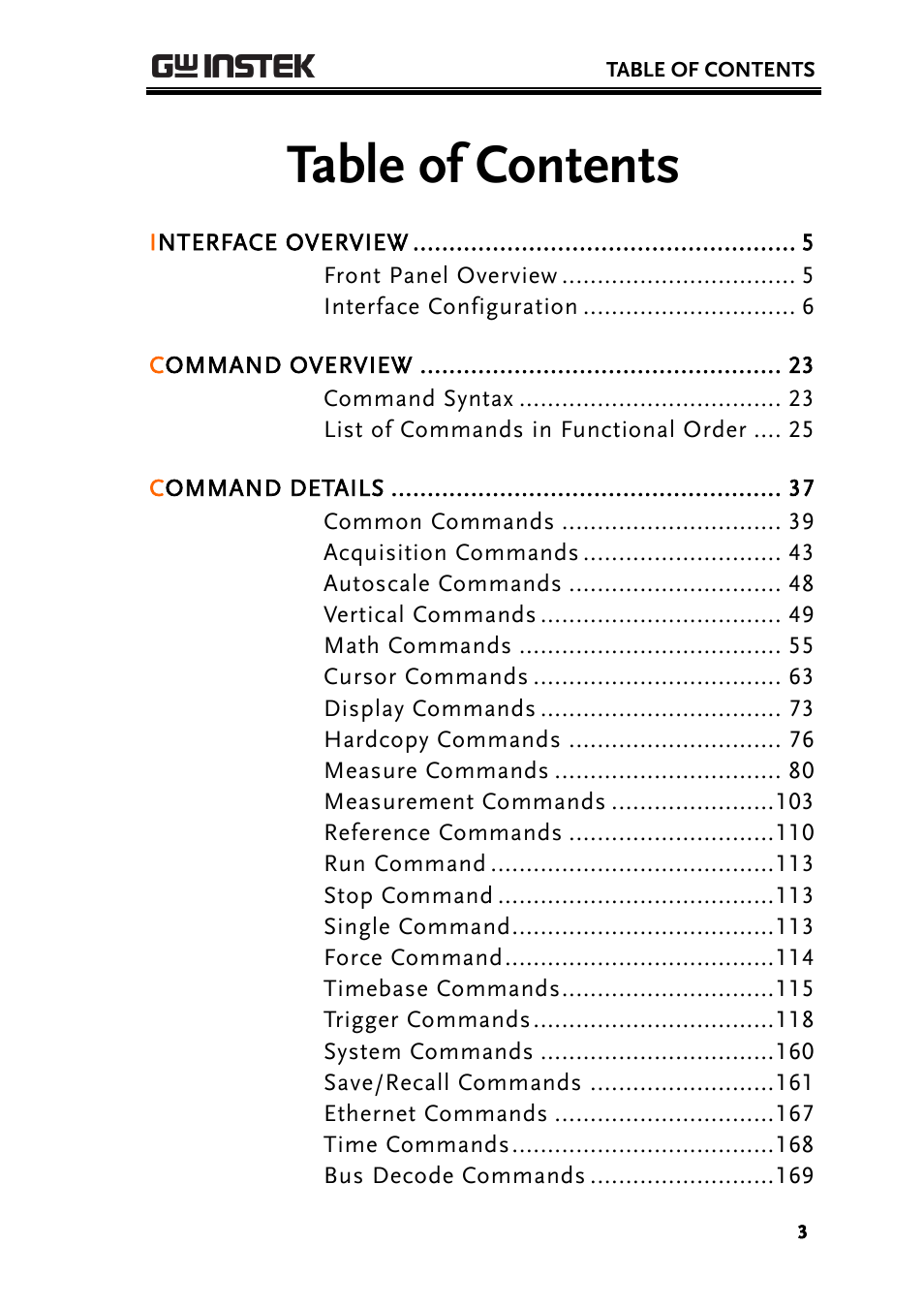 GW Instek GDS-2000A series Programming Manual User Manual | Page 3 / 272