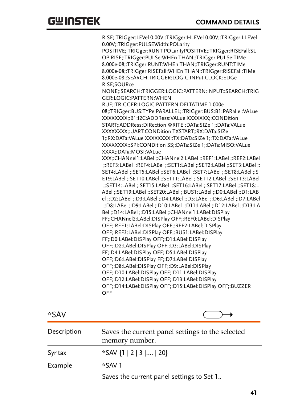 GW Instek GDS-2000A series Programming Manual User Manual | Page 41 / 272