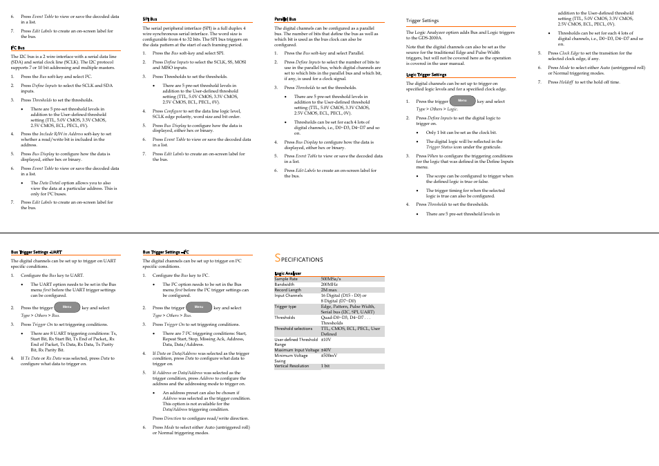 GW Instek GDS-2000A series Single sheet for LA Quick start guide User Manual | Page 2 / 2