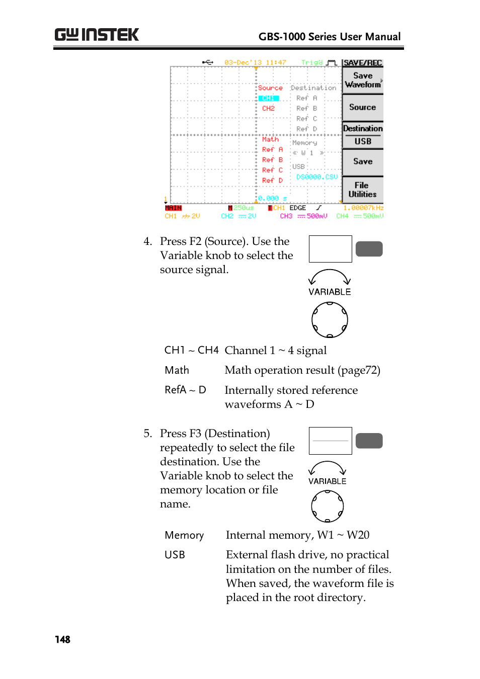 GW Instek GBS-1000 Series User Manual User Manual | Page 148 / 187
