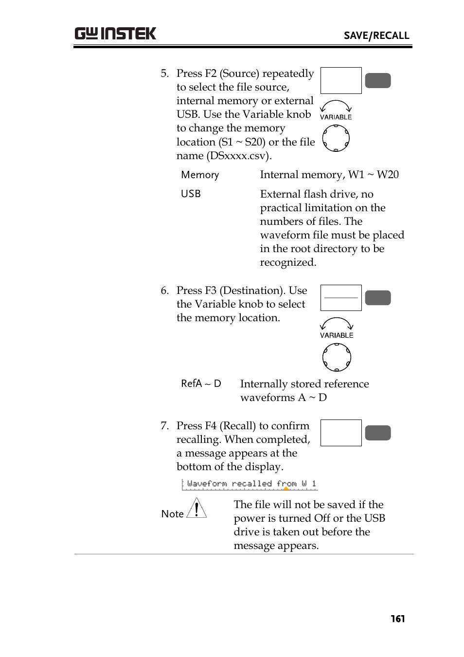 GW Instek GBS-1000 Series User Manual User Manual | Page 161 / 187