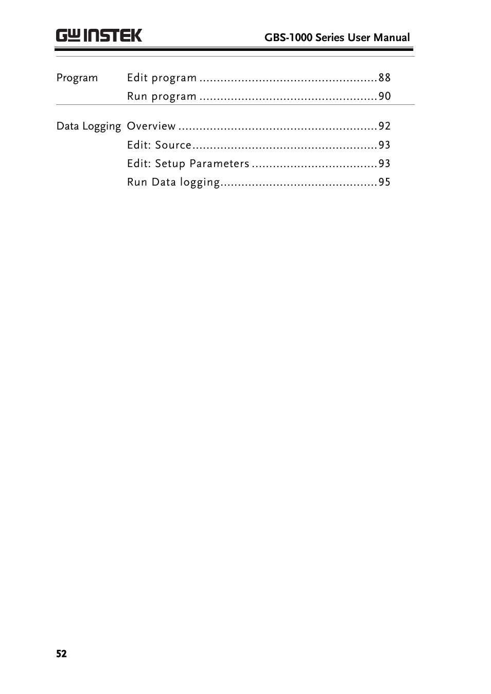 GW Instek GBS-1000 Series User Manual User Manual | Page 52 / 187