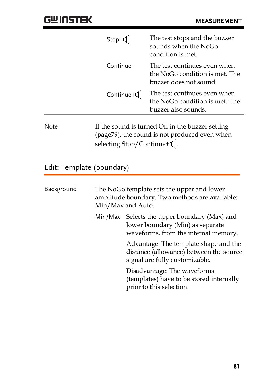 Edit: template (boundary) | GW Instek GBS-1000 Series User Manual User Manual | Page 81 / 187