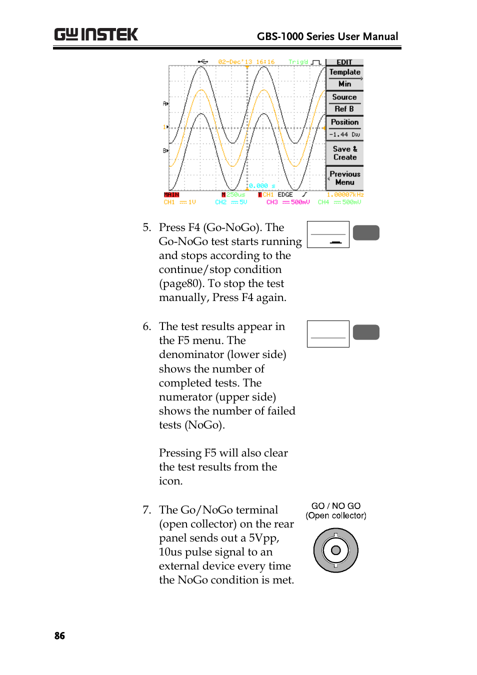 GW Instek GBS-1000 Series User Manual User Manual | Page 86 / 187