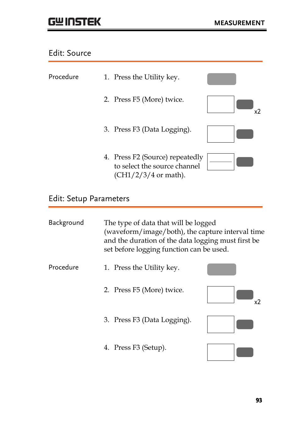 Edit: source, Edit: setup parameters, Edit: source edit: setup parameters | GW Instek GBS-1000 Series User Manual User Manual | Page 93 / 187