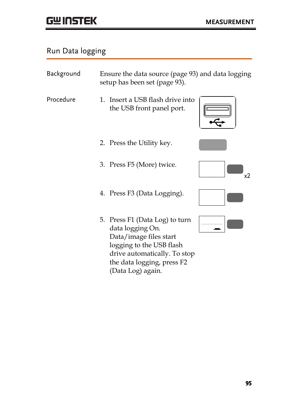 Run data logging | GW Instek GBS-1000 Series User Manual User Manual | Page 95 / 187