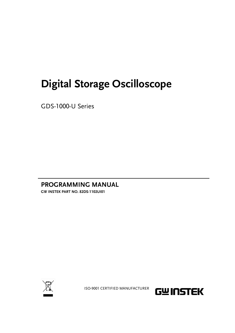 GW Instek GDS-1000-U Series Programming Manual User Manual | 70 pages