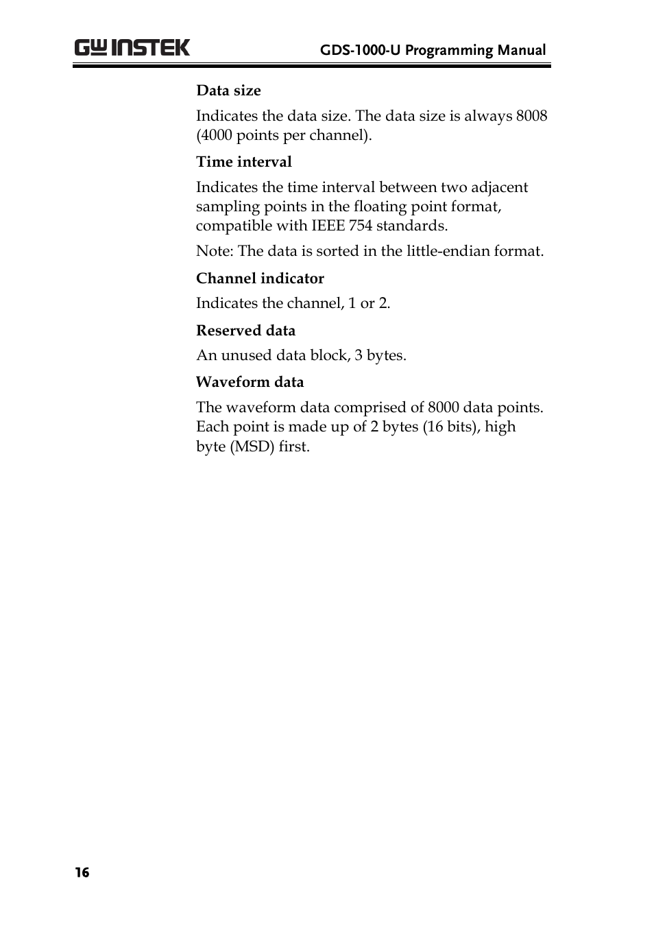 GW Instek GDS-1000-U Series Programming Manual User Manual | Page 16 / 70
