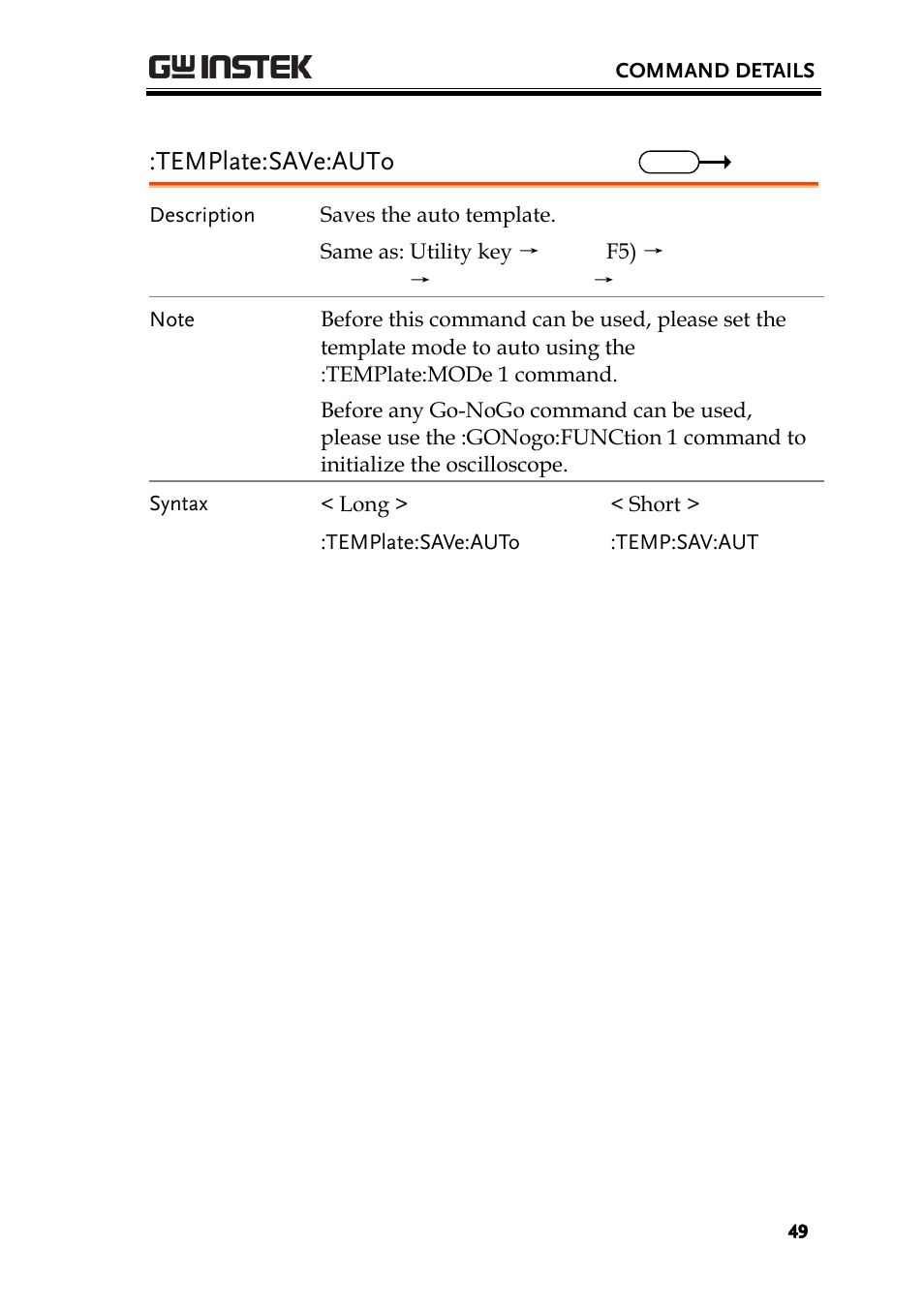 Template:save:auto | GW Instek GDS-1000-U Series Programming Manual User Manual | Page 49 / 70