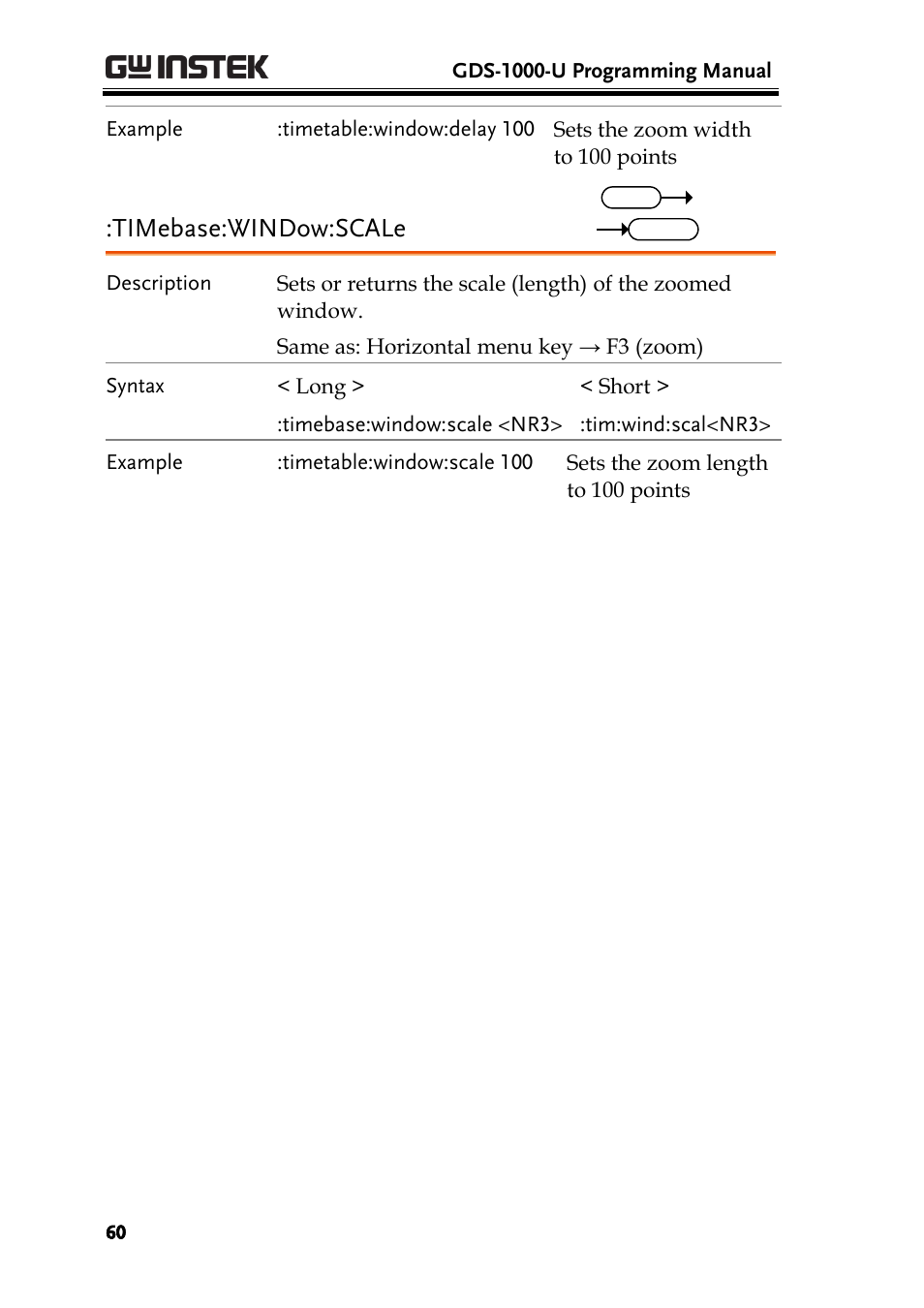 Timebase:window:scale | GW Instek GDS-1000-U Series Programming Manual User Manual | Page 60 / 70