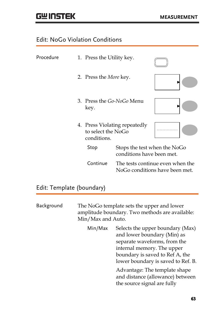 Edit: nogo violation conditions, Edit: template (boundary) | GW Instek GDS-1000-U Series User Manual User Manual | Page 63 / 133