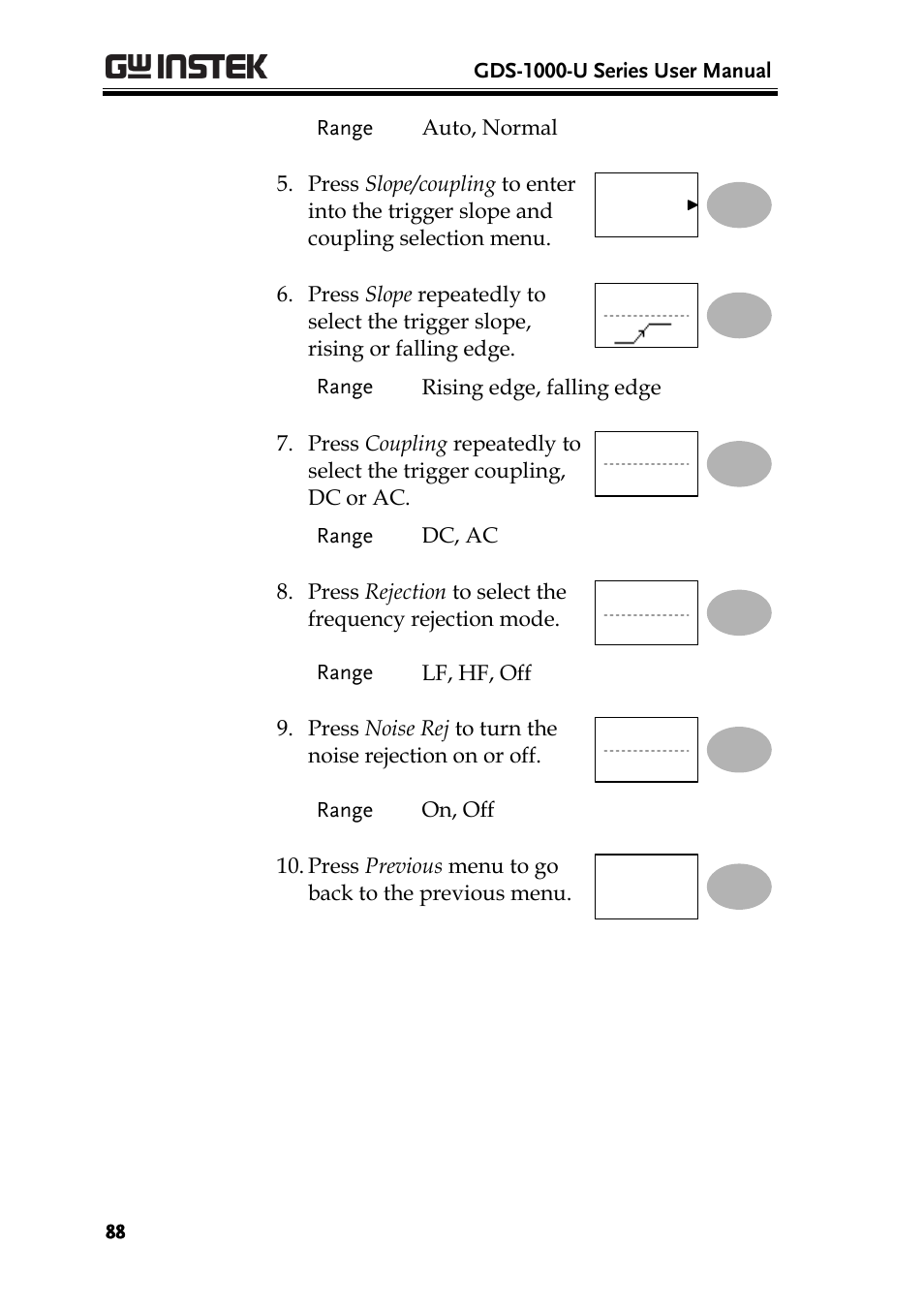GW Instek GDS-1000-U Series User Manual User Manual | Page 88 / 133