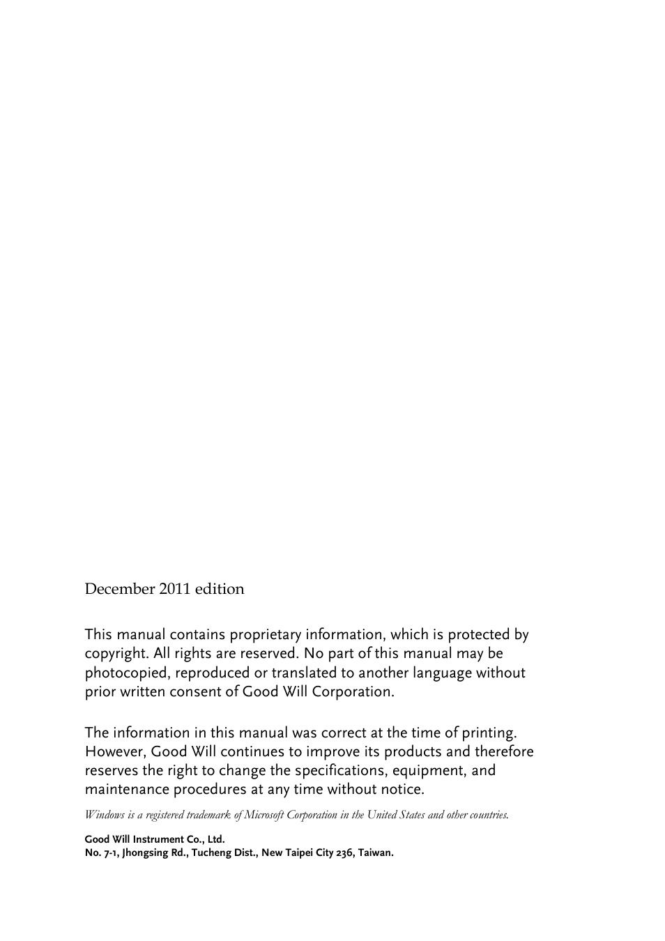 GW Instek GDS-1000A-U Series Programming Manual User Manual | Page 2 / 88