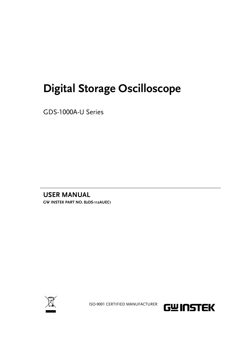 GW Instek GDS-1000A-U Series User Manual User Manual | 148 pages