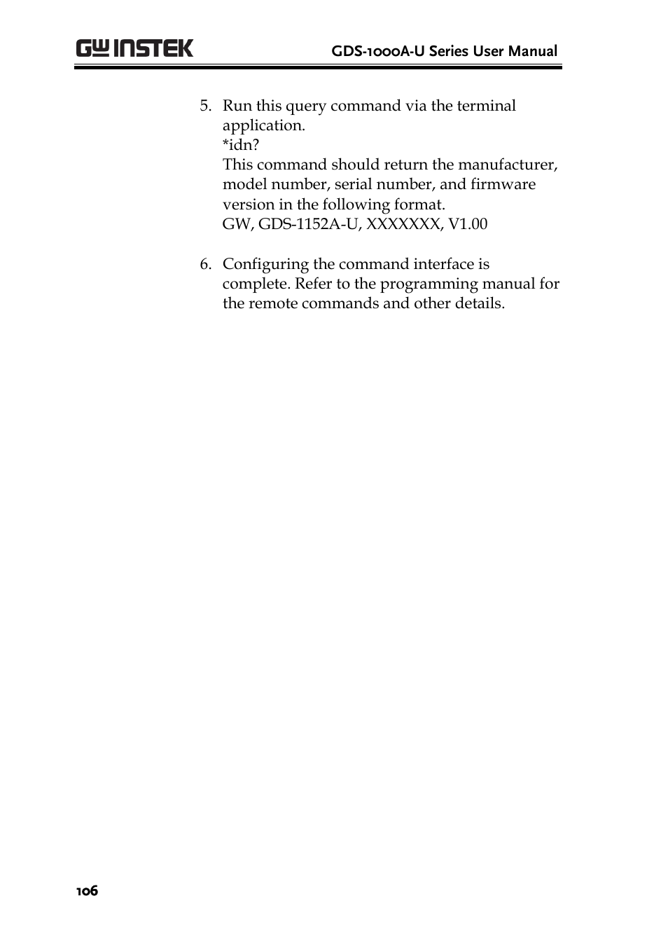GW Instek GDS-1000A-U Series User Manual User Manual | Page 106 / 148