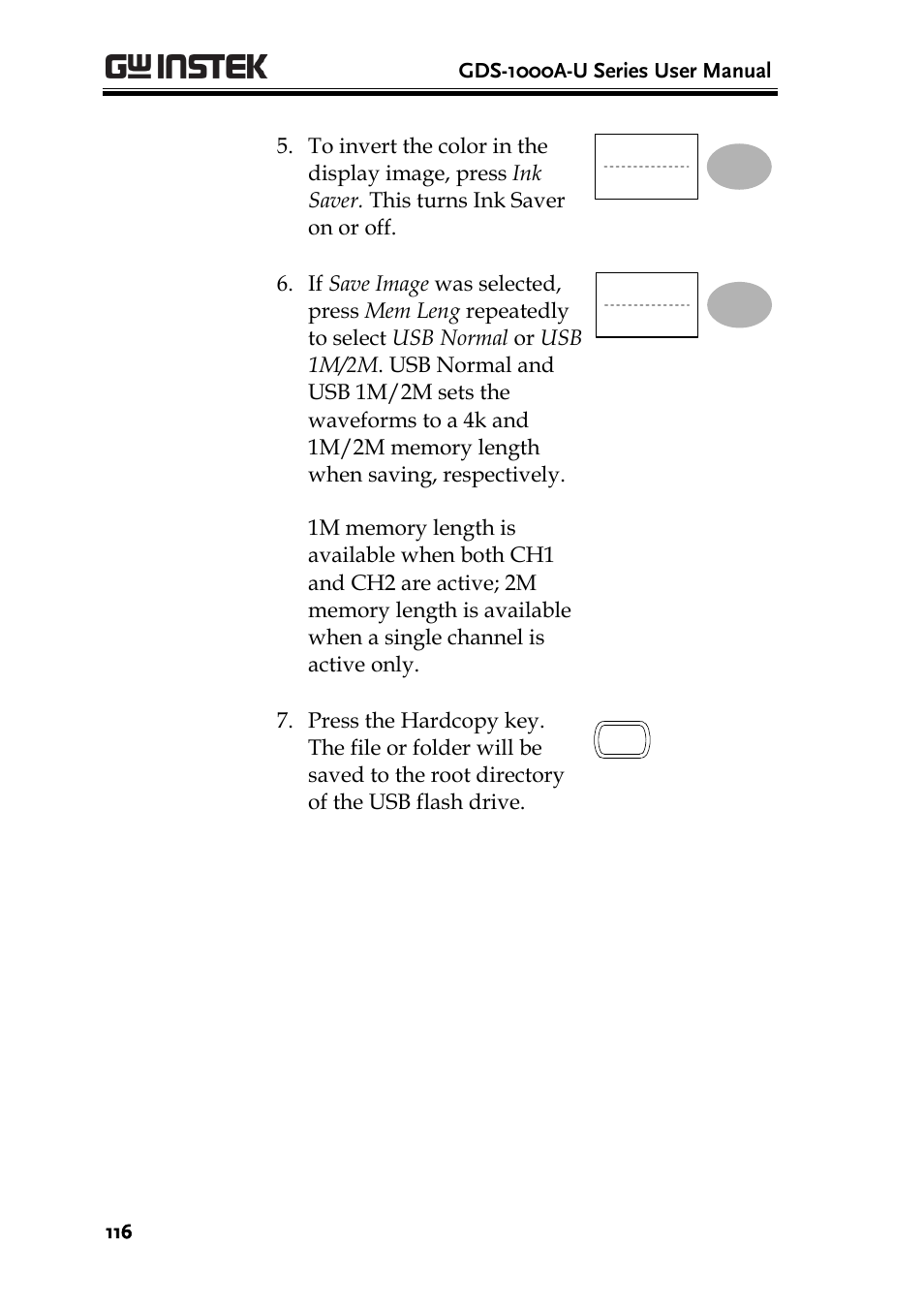 GW Instek GDS-1000A-U Series User Manual User Manual | Page 116 / 148