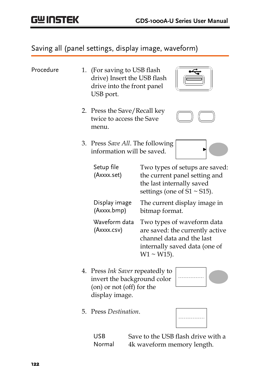 GW Instek GDS-1000A-U Series User Manual User Manual | Page 122 / 148