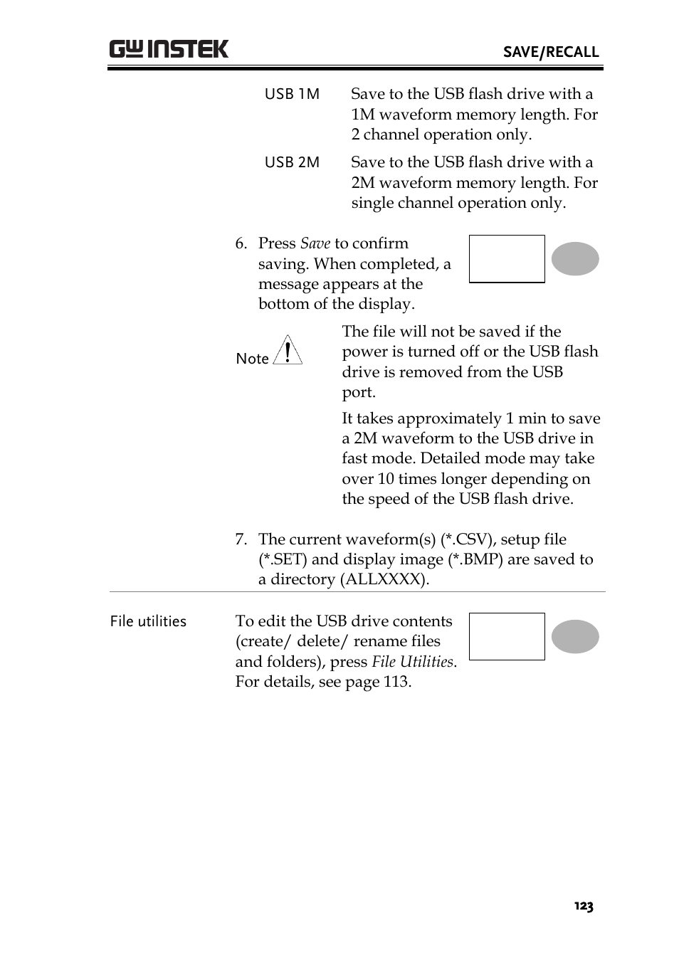 GW Instek GDS-1000A-U Series User Manual User Manual | Page 123 / 148
