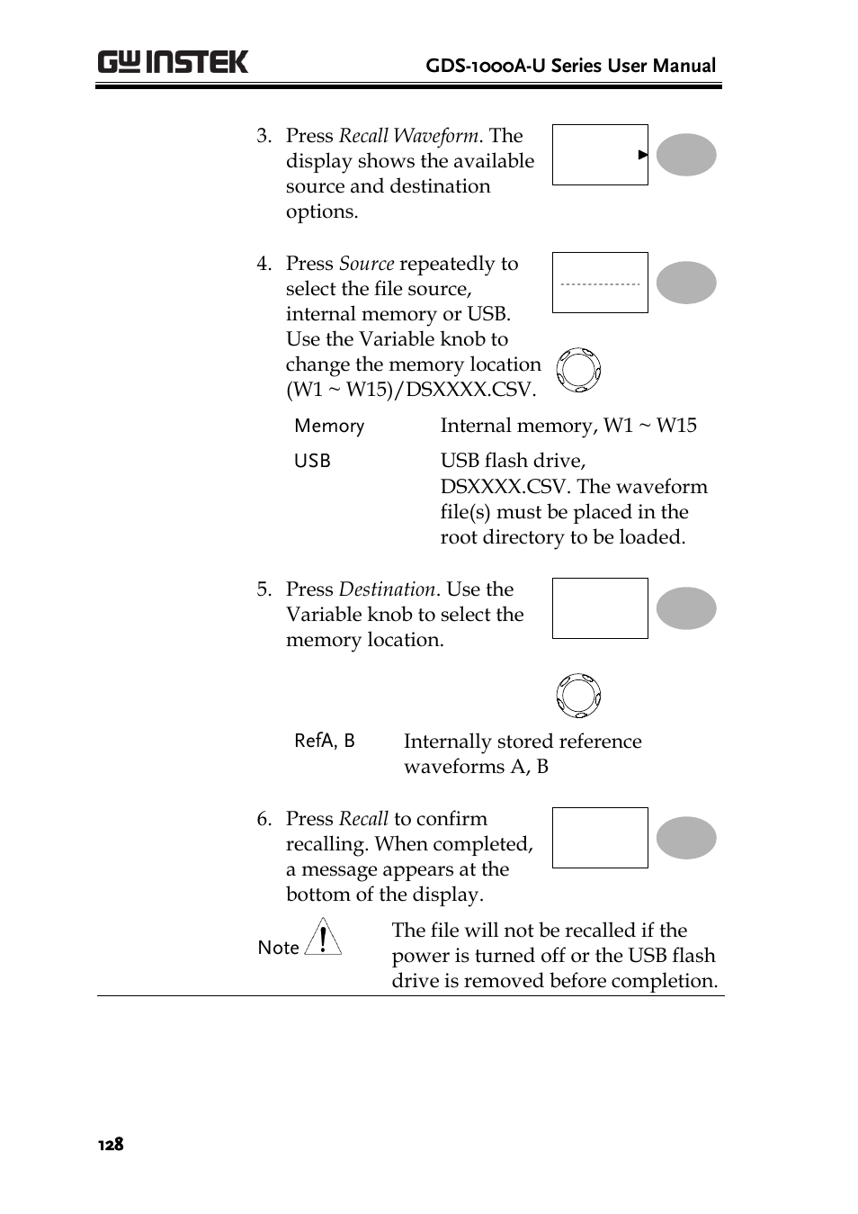 GW Instek GDS-1000A-U Series User Manual User Manual | Page 128 / 148