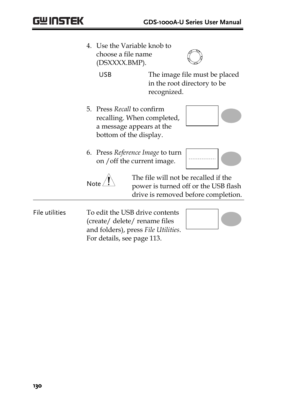 GW Instek GDS-1000A-U Series User Manual User Manual | Page 130 / 148
