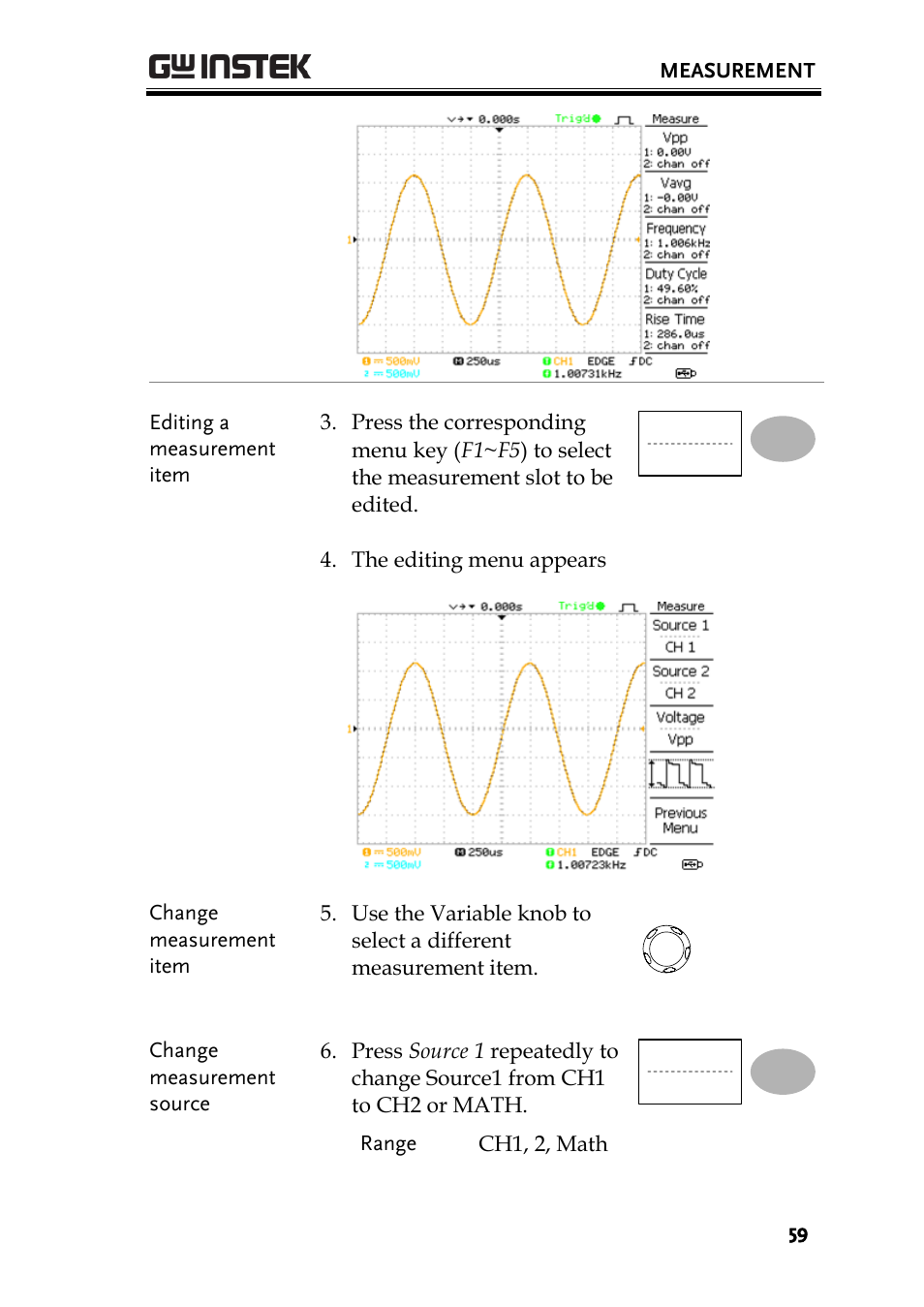 GW Instek GDS-1000A-U Series User Manual User Manual | Page 59 / 148