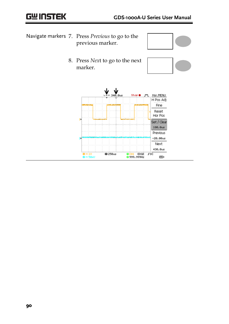 GW Instek GDS-1000A-U Series User Manual User Manual | Page 90 / 148