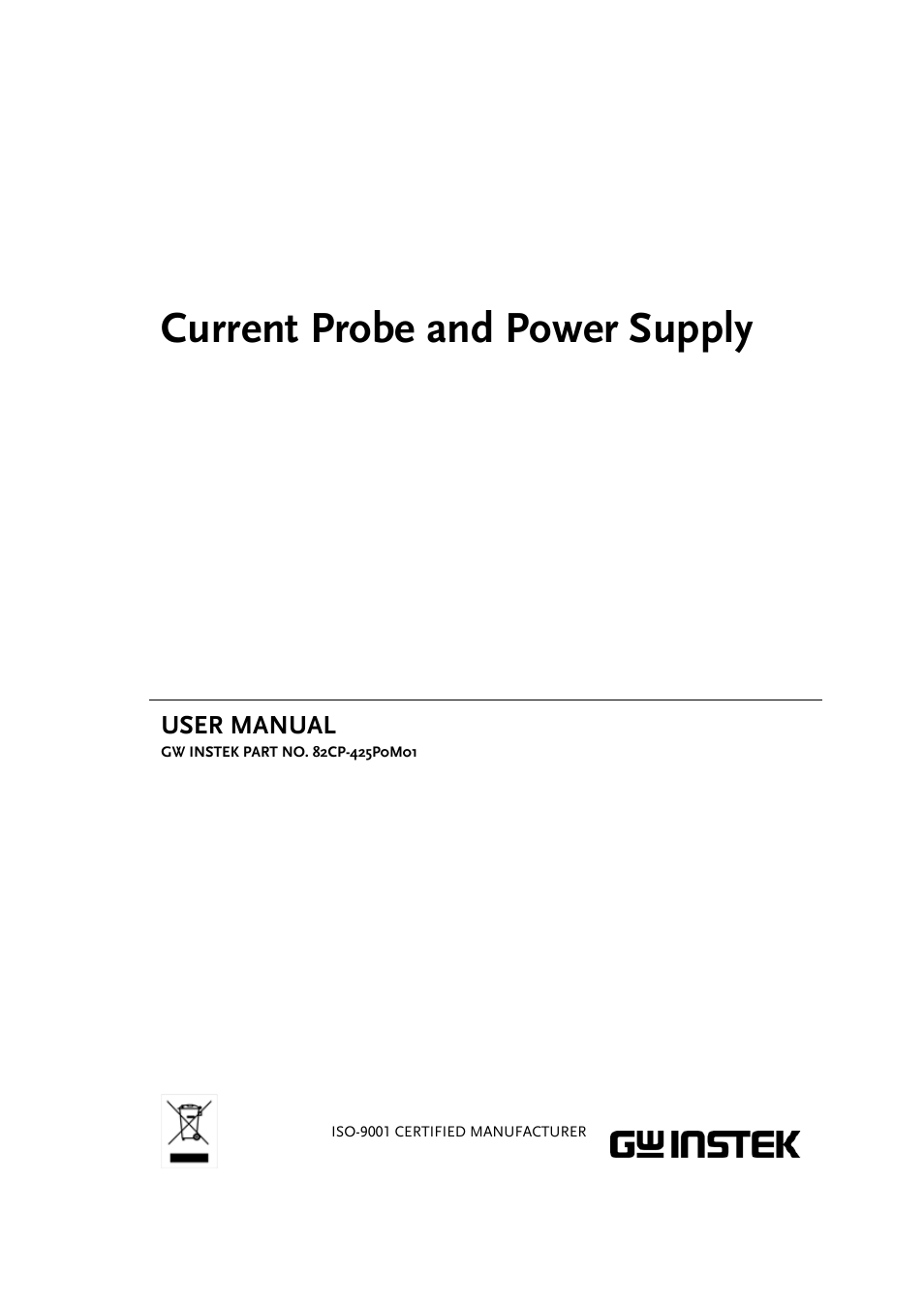 GW Instek GDS-3000 Series GCP-530/1030 current probe User Manual User Manual | 40 pages