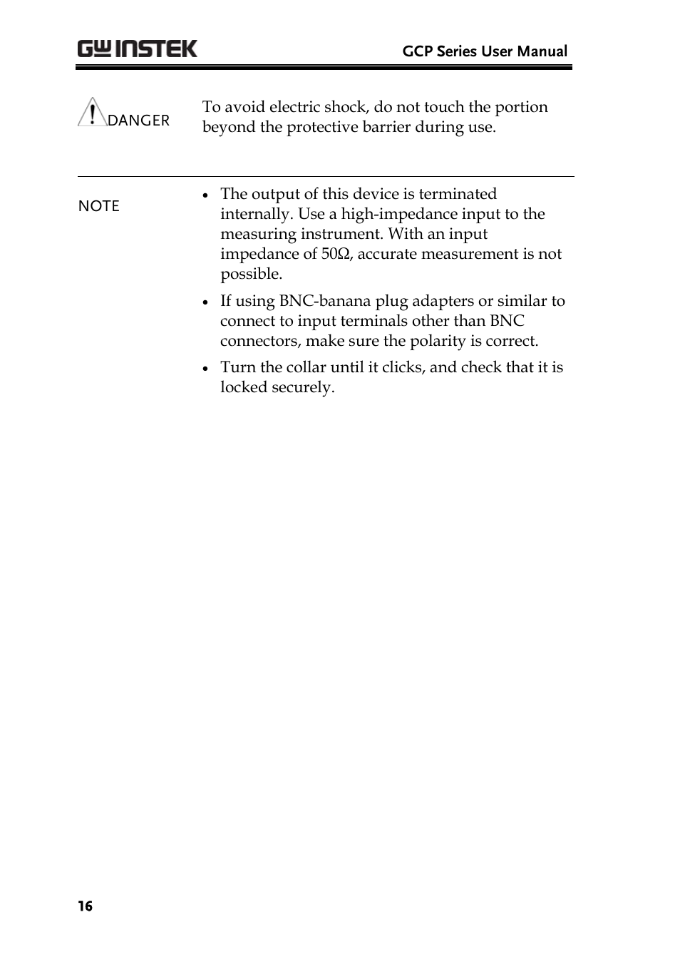 GW Instek GDS-3000 Series GCP-530/1030 current probe User Manual User Manual | Page 16 / 40