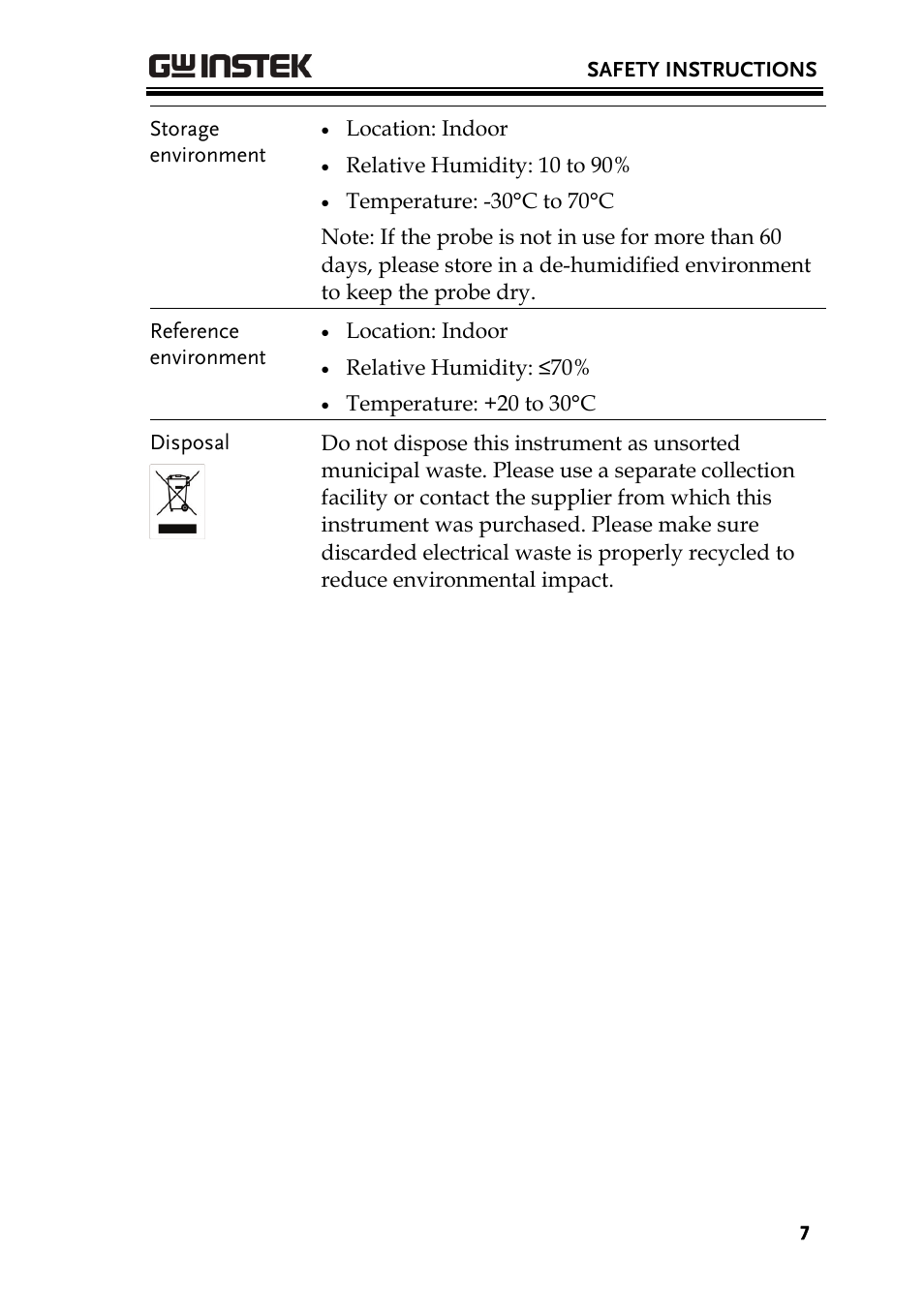 GW Instek GDS-3000 Series GDP-025/050/100 differential probe User Manual User Manual | Page 7 / 21