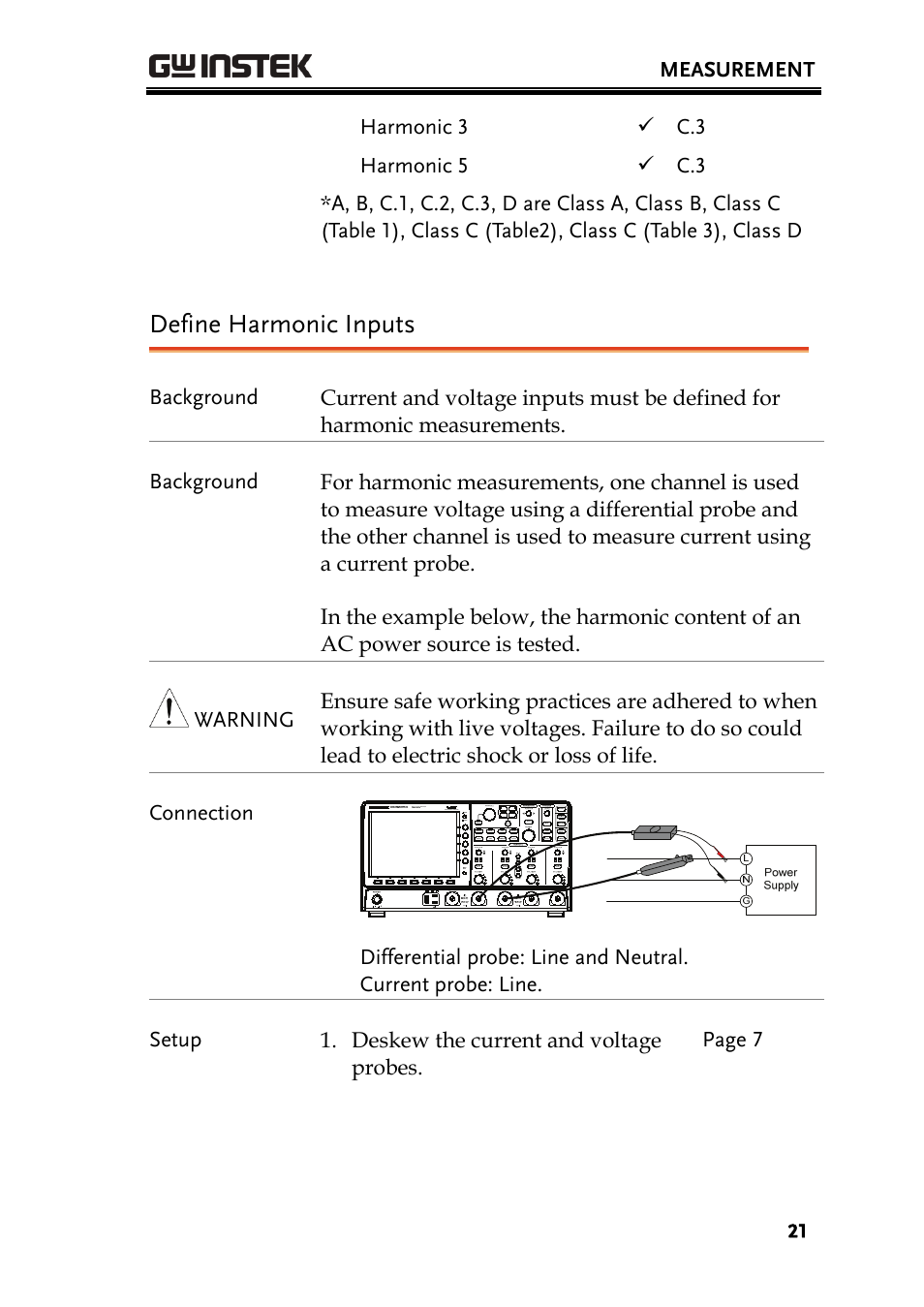 Define harmonic inputs | GW Instek GDS-3000 Series DS3-PWR Power analysis manual User Manual | Page 21 / 37