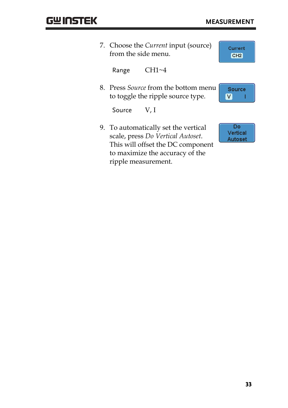 GW Instek GDS-3000 Series DS3-PWR Power analysis manual User Manual | Page 33 / 37