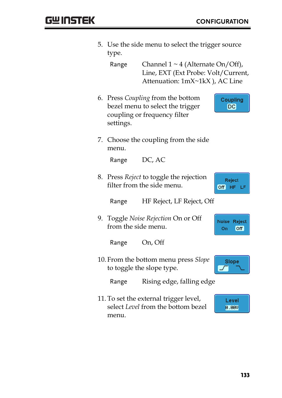 GW Instek GDS-3000 Series User Manual User Manual | Page 133 / 209