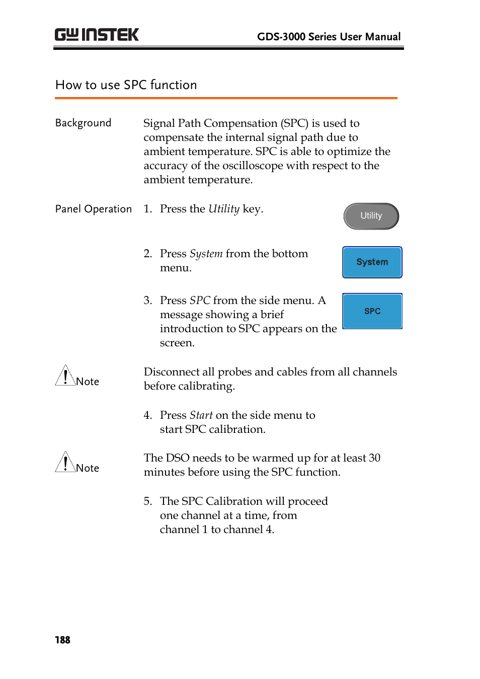 How to use spc function | GW Instek GDS-3000 Series User Manual User Manual | Page 188 / 209