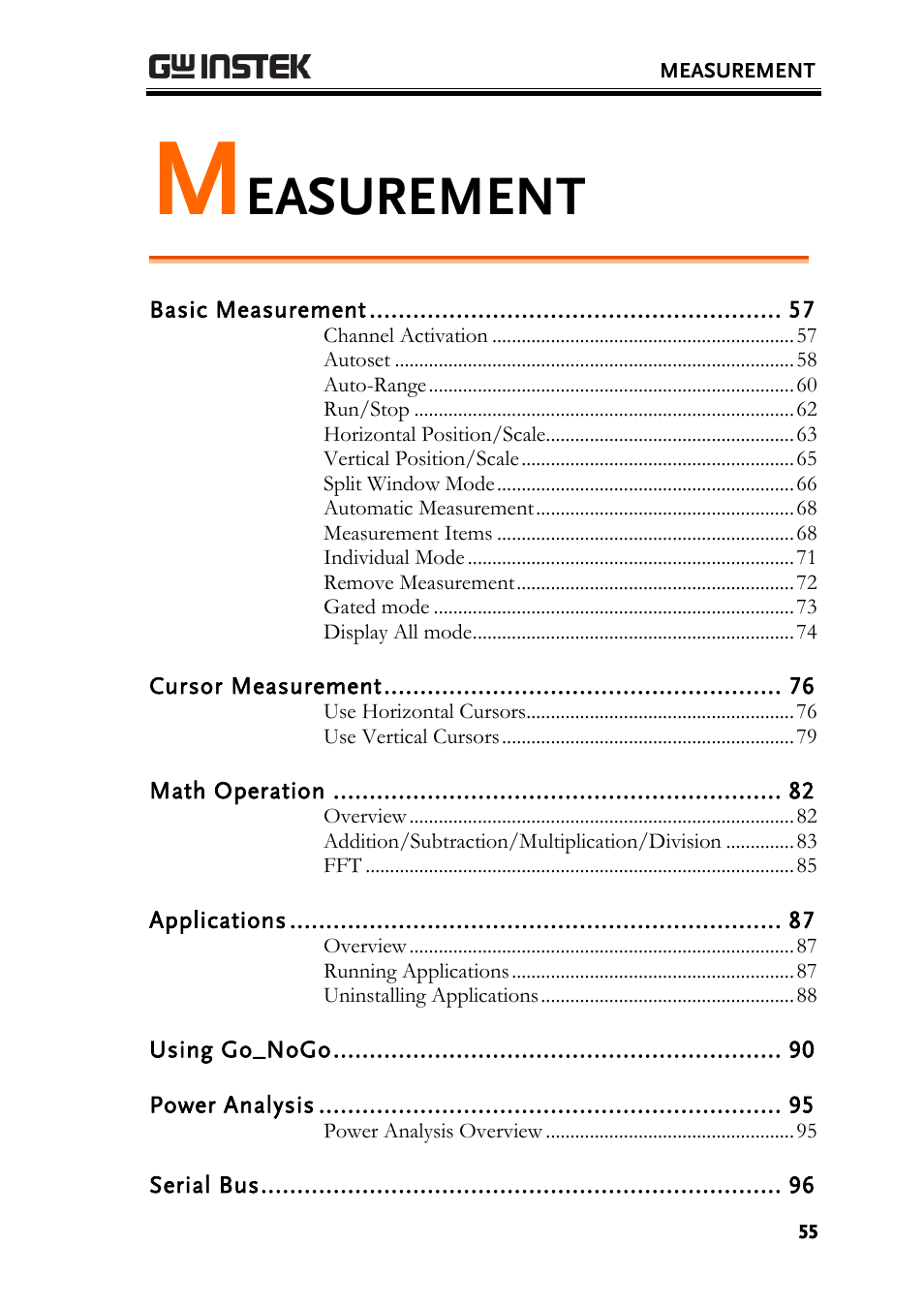 Measurement, Easurement | GW Instek GDS-3000 Series User Manual User Manual | Page 55 / 209