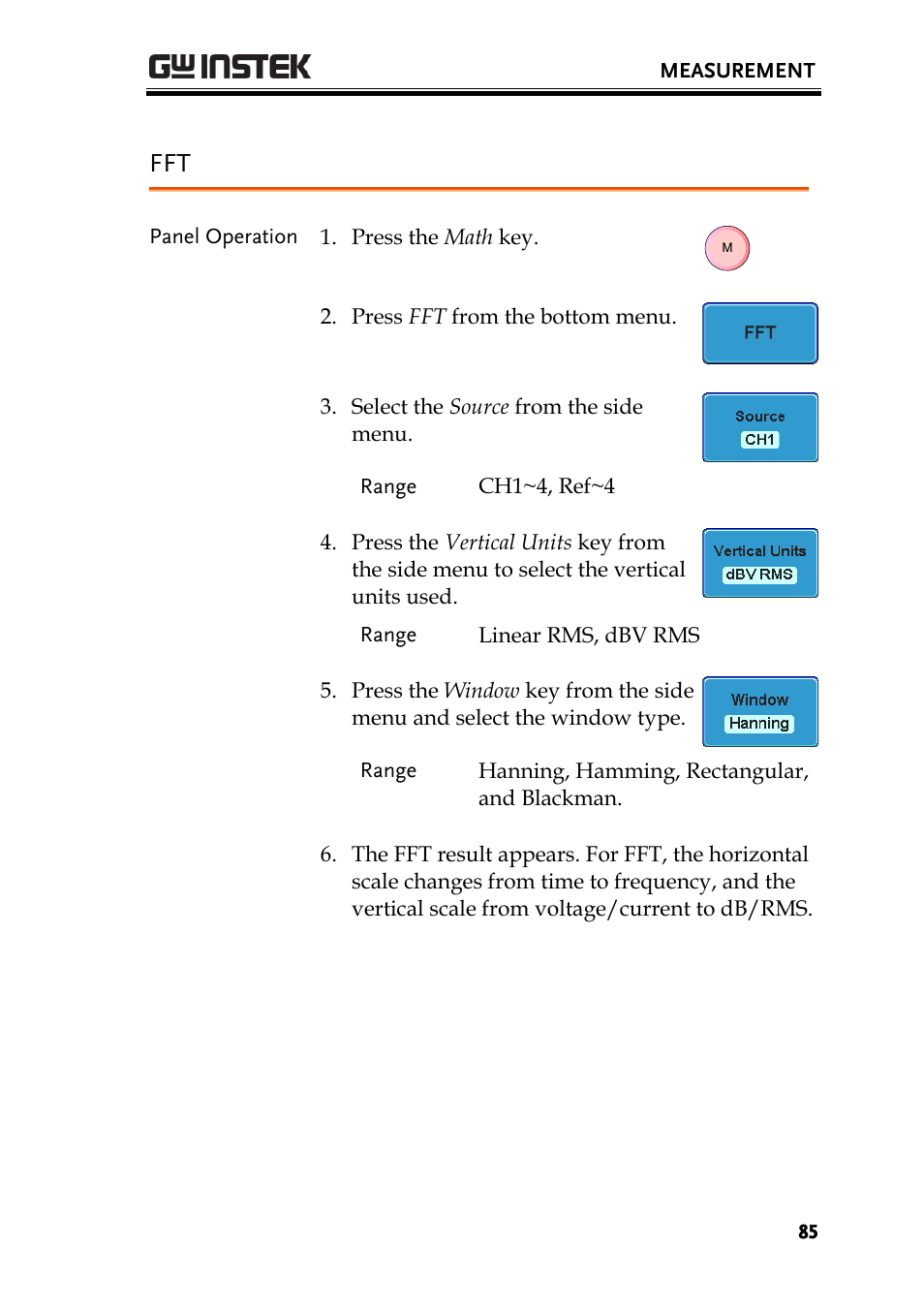 GW Instek GDS-3000 Series User Manual User Manual | Page 85 / 209