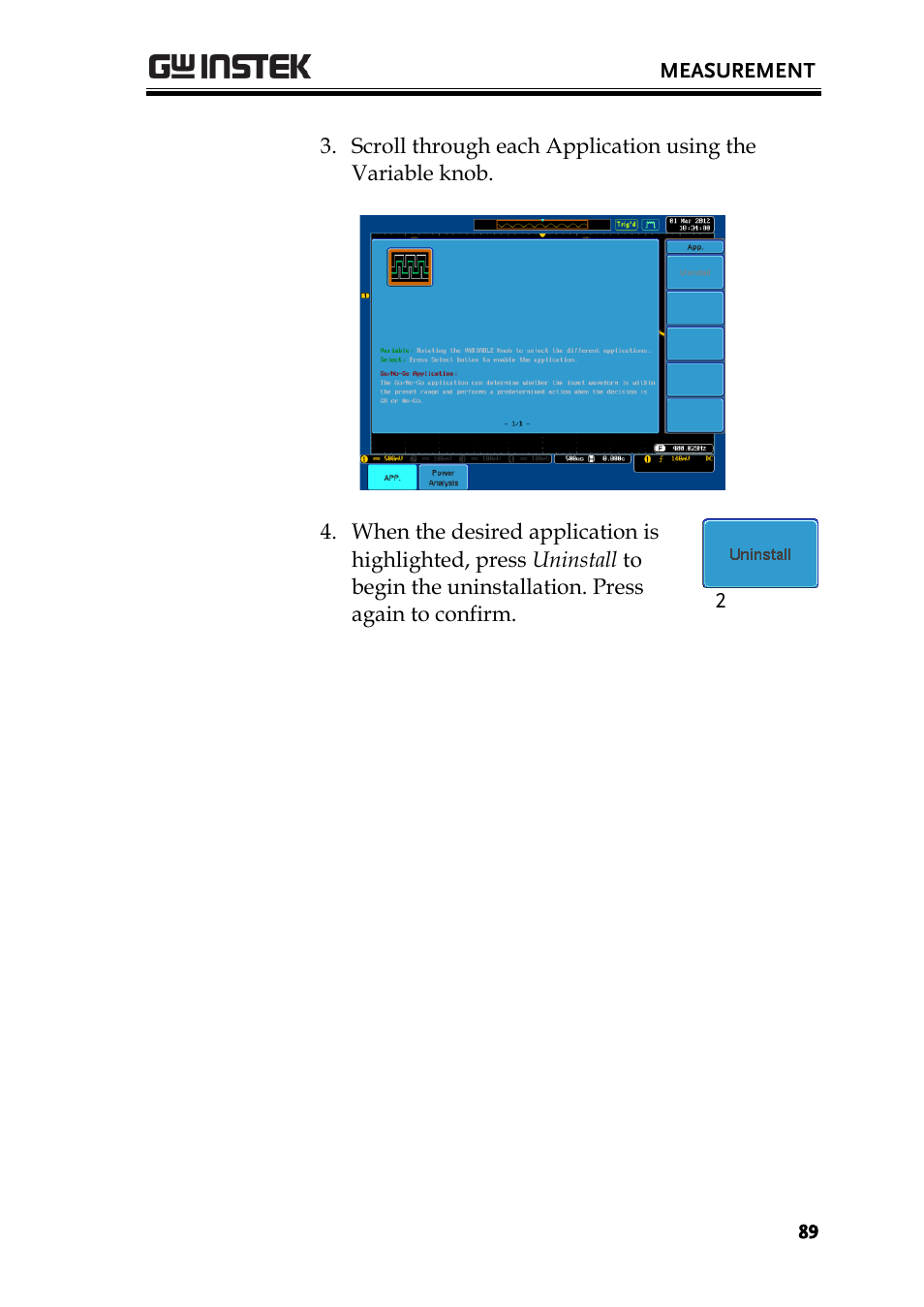 GW Instek GDS-3000 Series User Manual User Manual | Page 89 / 209
