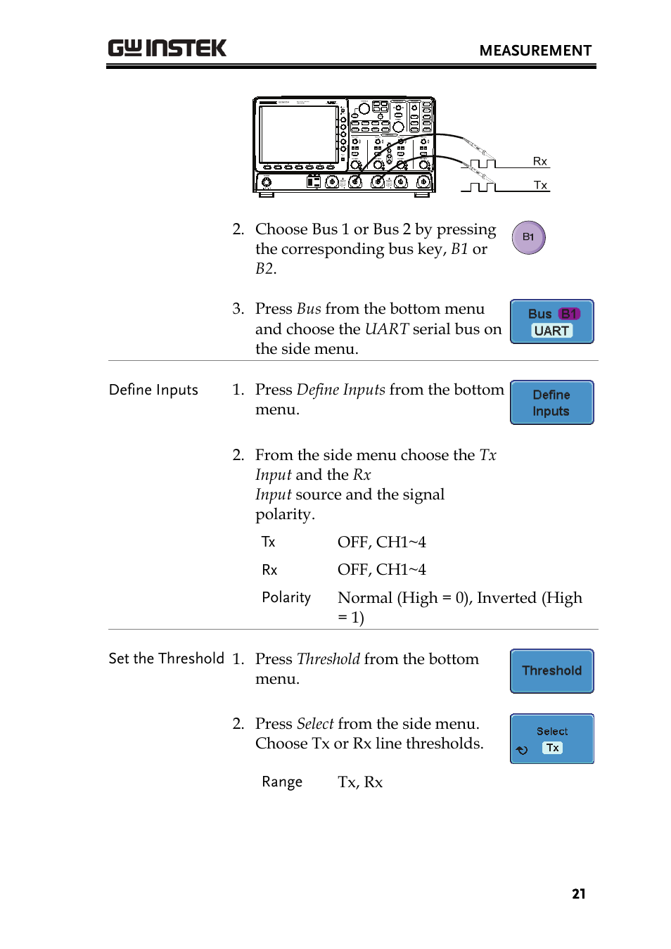 GW Instek GDS-3000 Series DS3-SBD Serial Bus decode User Manual | Page 21 / 29