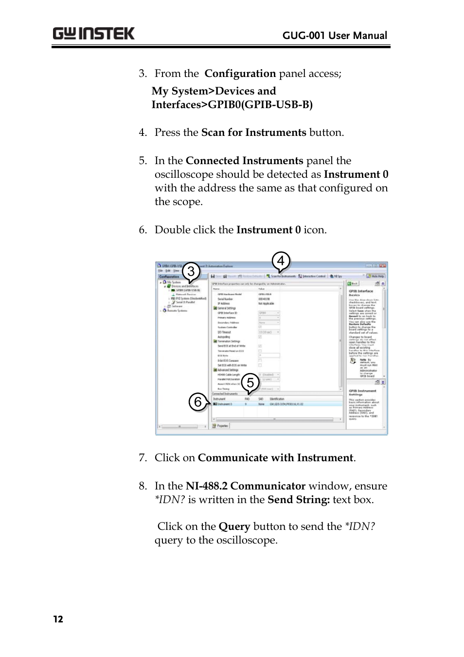 GW Instek GDS-3000 Series GUG-001, GPIB to USB adapter User Manual User Manual | Page 12 / 15