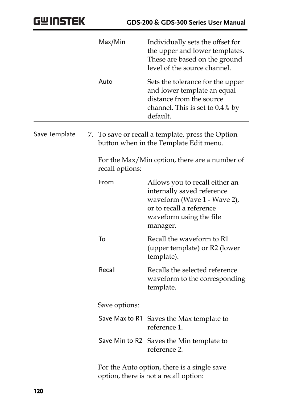 GW Instek GDS-200 Series User Manual User Manual | Page 120 / 188