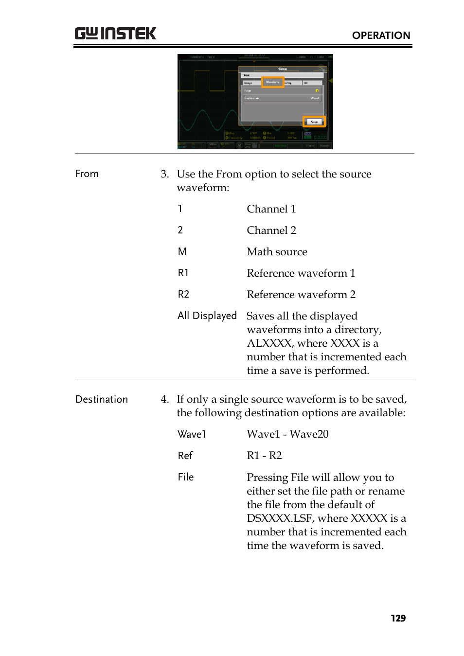 GW Instek GDS-200 Series User Manual User Manual | Page 129 / 188