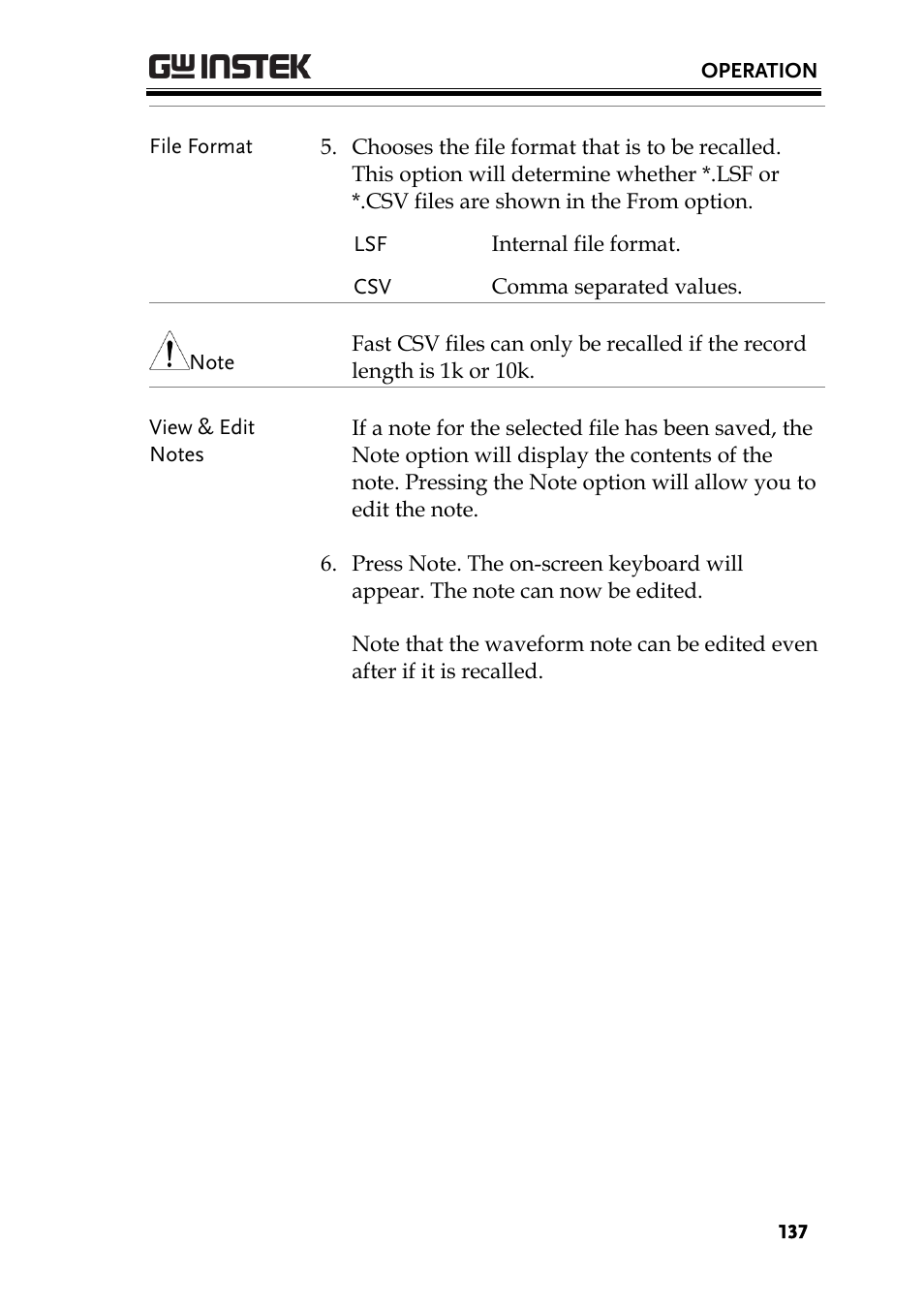 GW Instek GDS-200 Series User Manual User Manual | Page 137 / 188