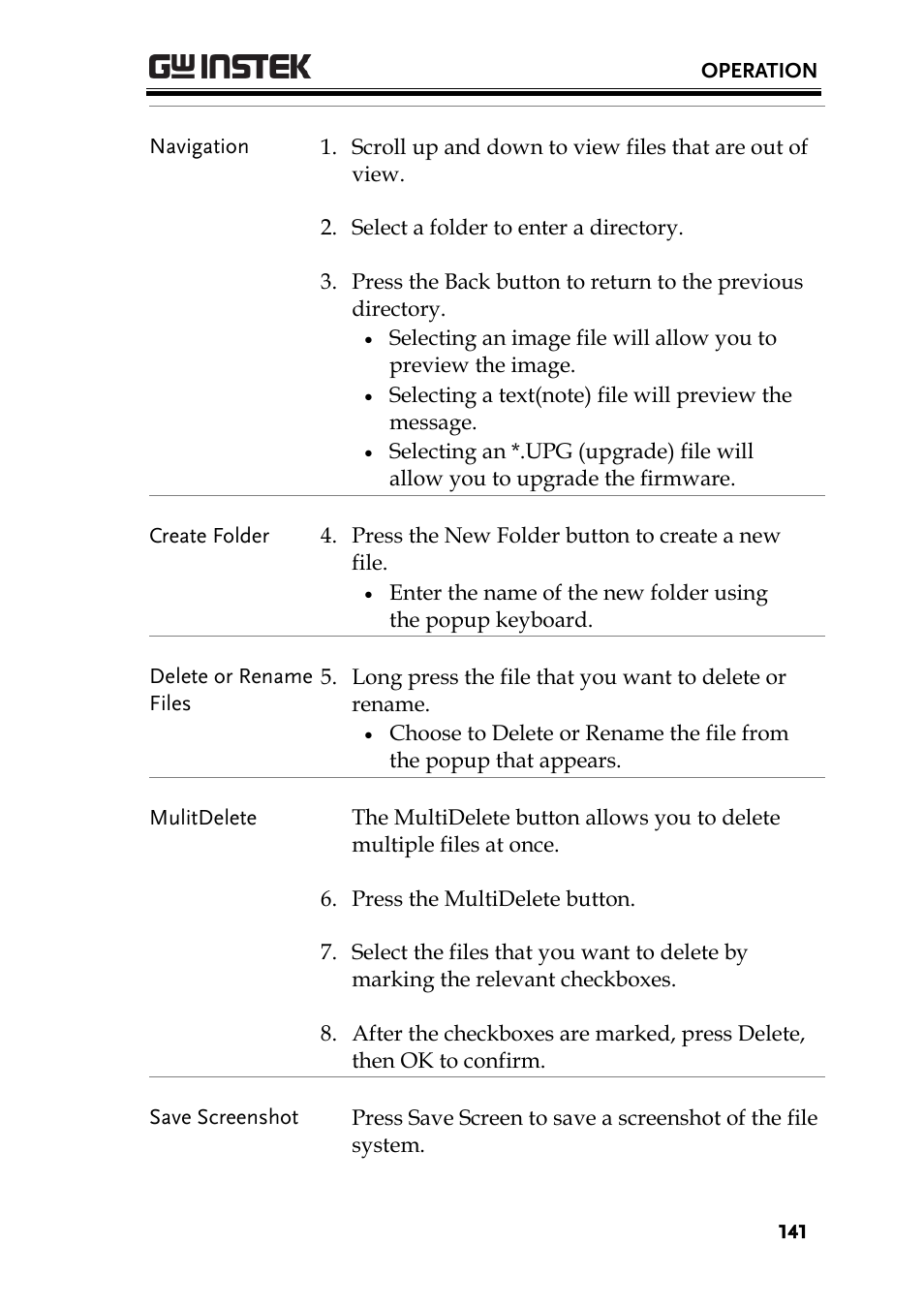 GW Instek GDS-200 Series User Manual User Manual | Page 141 / 188