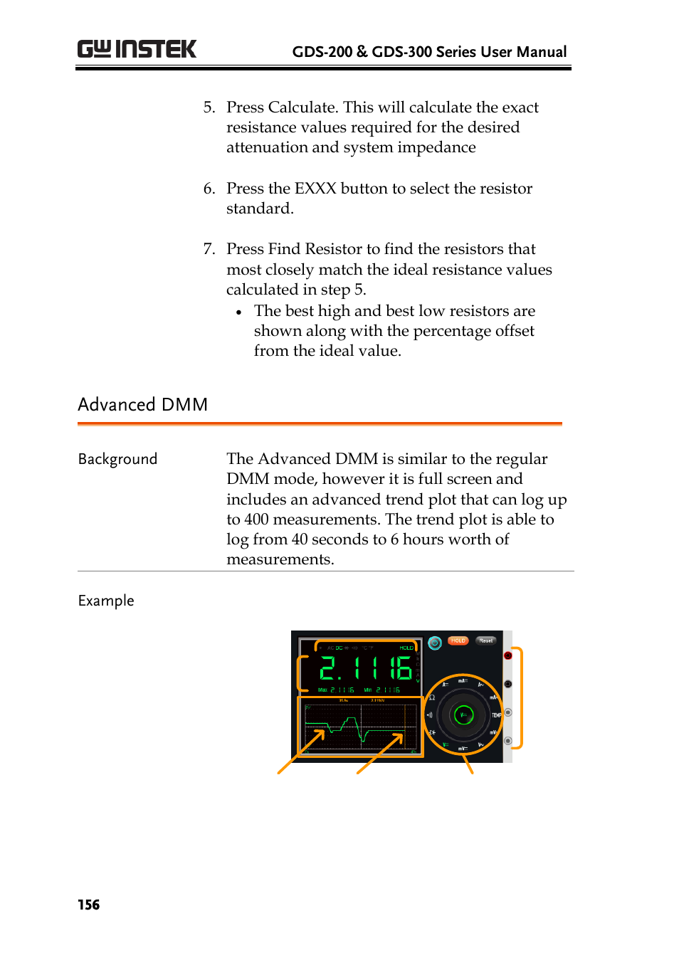 Advanced dmm | GW Instek GDS-200 Series User Manual User Manual | Page 156 / 188