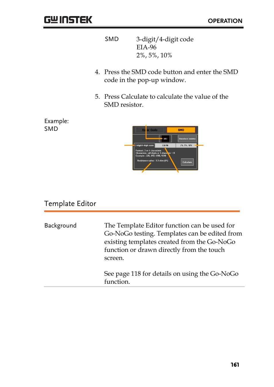 Template editor | GW Instek GDS-200 Series User Manual User Manual | Page 161 / 188